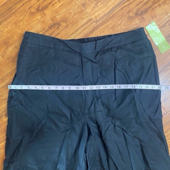 NWT New Coldwater Creek Women's Black Linen Wide Leg Brooke Classic Pant Size 1X - Picture 14 of 16